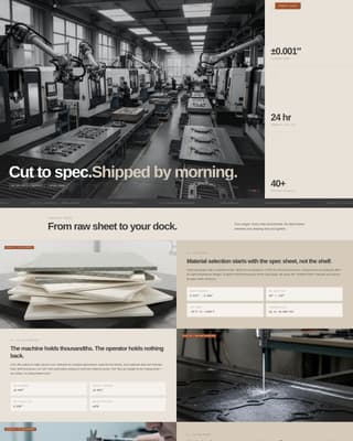 Seal - Precision Gasket Landing Page Template