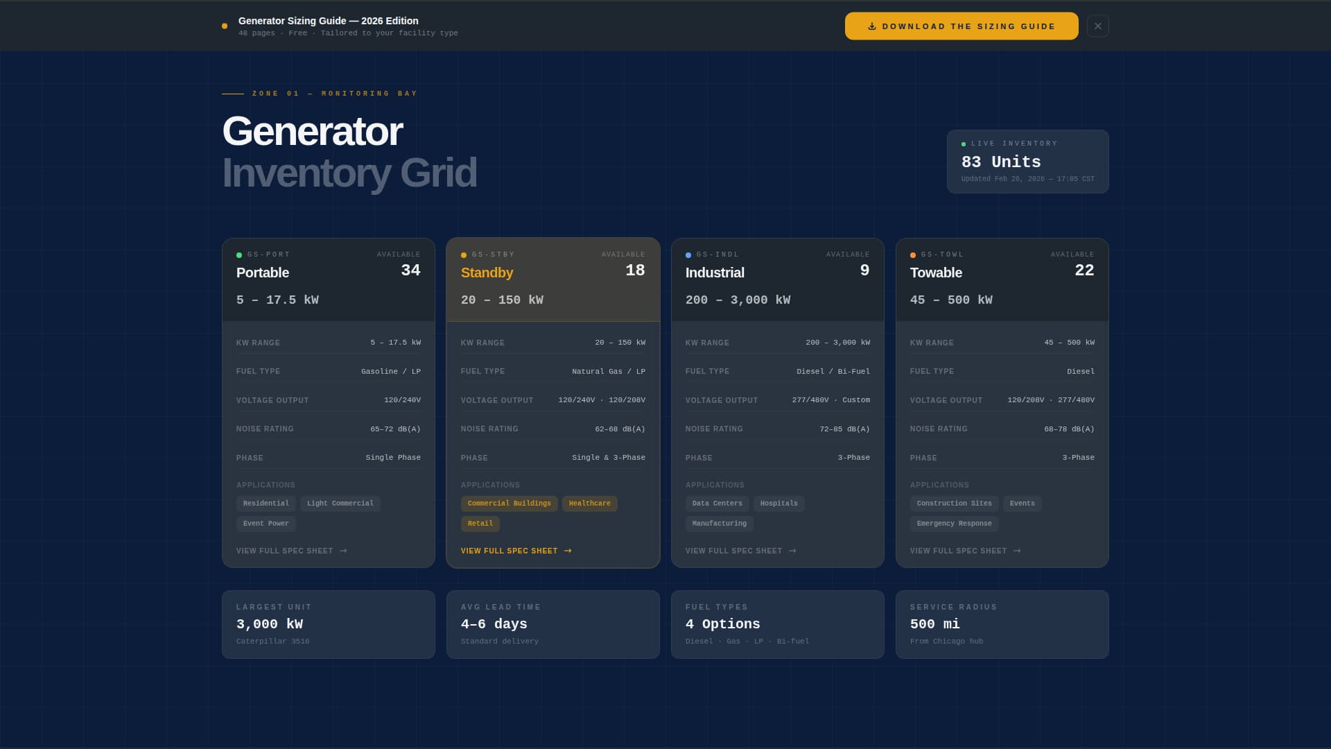 Genset - Powerful Industrial Landing Page Template