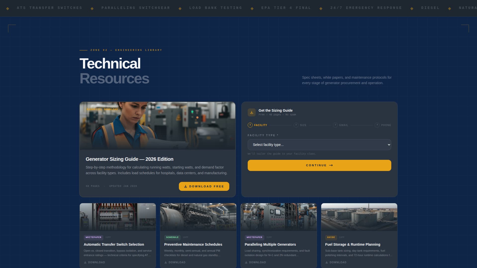 Genset - Powerful Industrial Landing Page Template