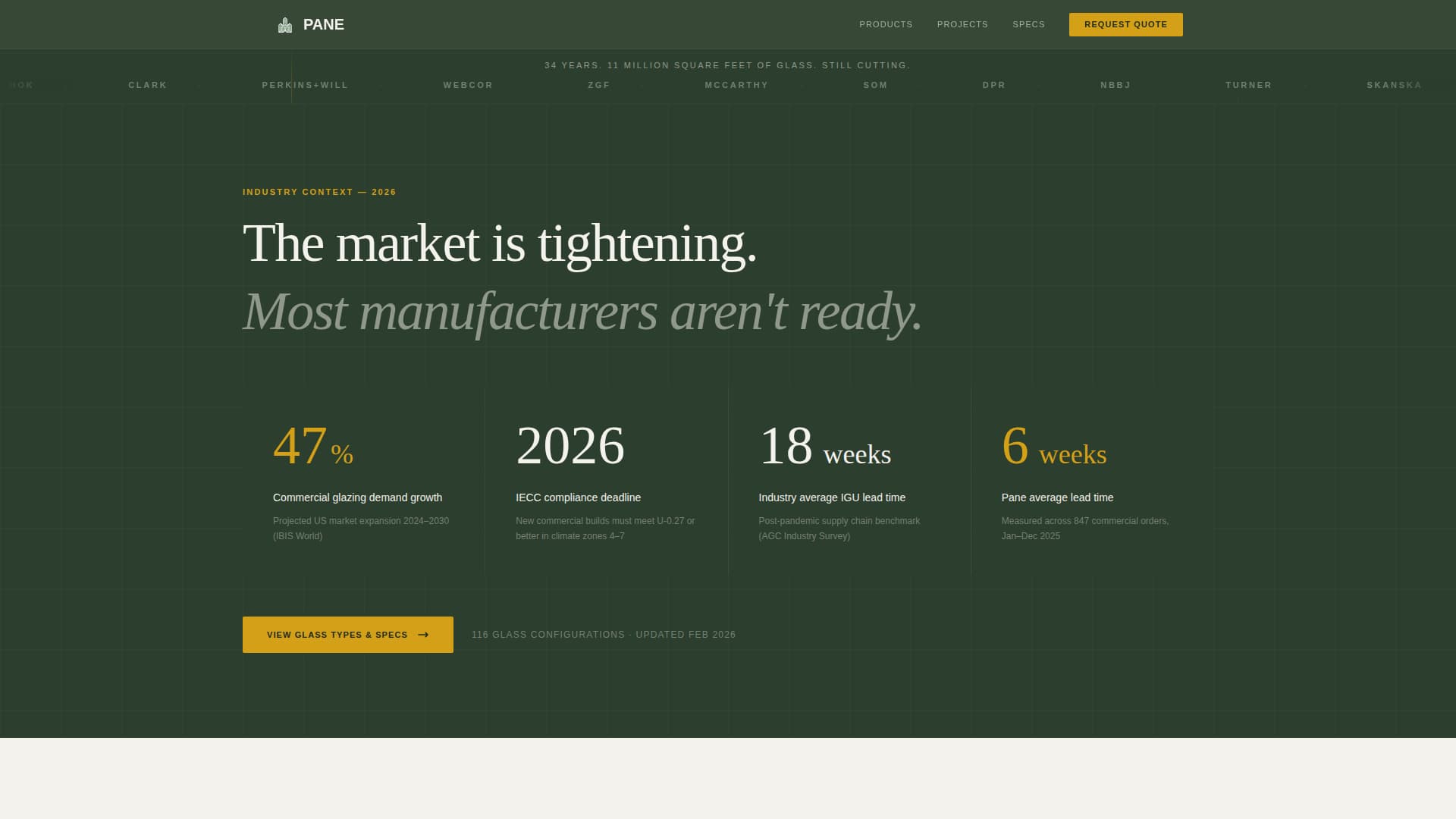 Pane - Precision Glazing Landing Page Template