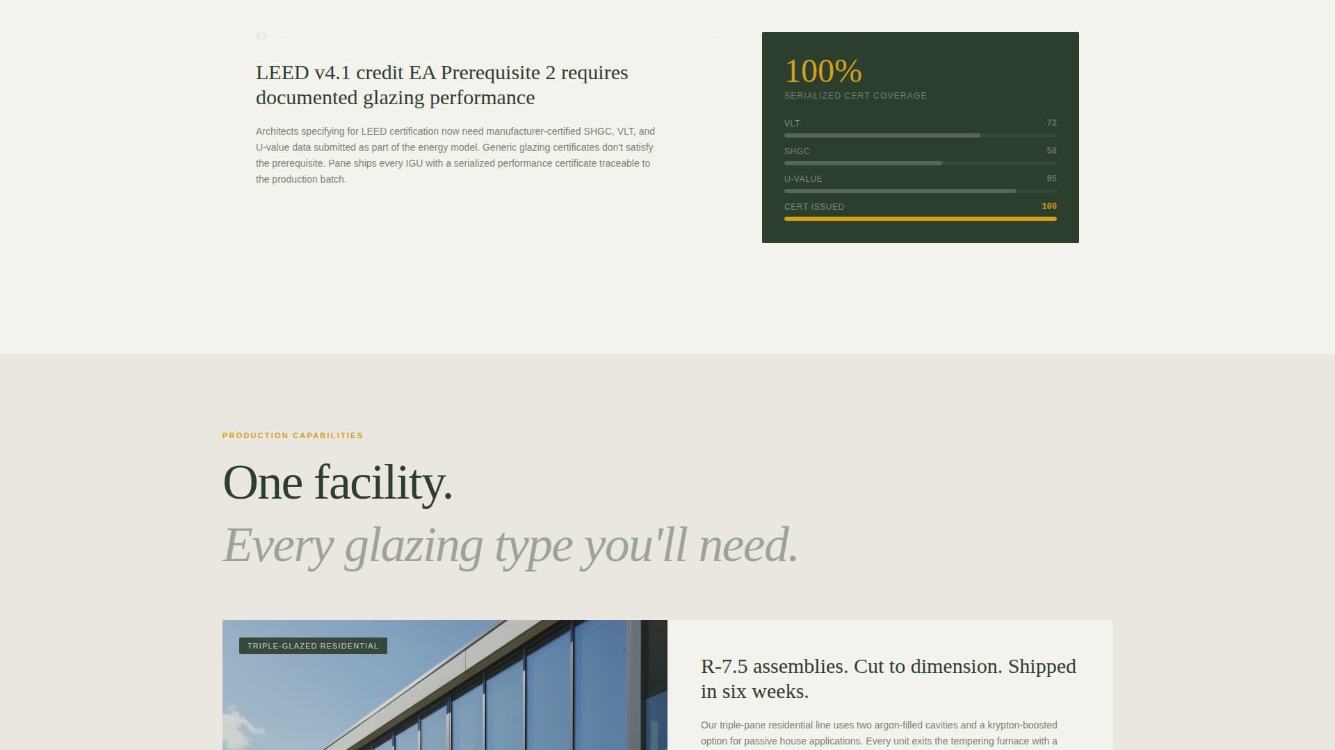 Pane - Precision Glazing Landing Page Template