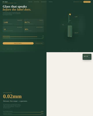 Vessel - Precision Glassmanufacturing Landing Page Template