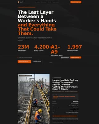 Grip - Industrial Glove Landing Page Template