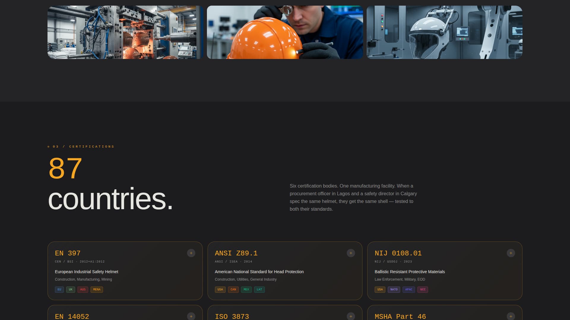 Forge - Industrial Safetyequipment Landing Page Template