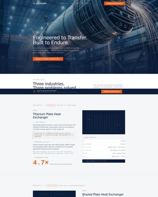 Exchanger - Precision Industrial Landing Page Template