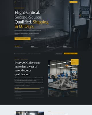 Rotor - Precision Aerospace Landing Page Template