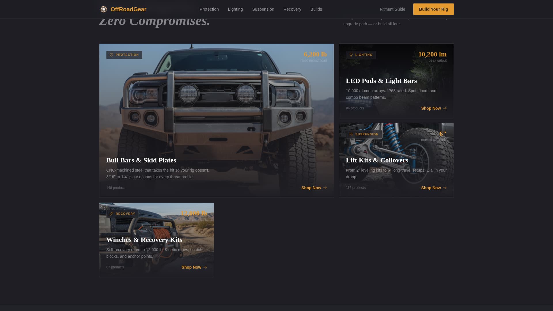 Rig - Precision Offroad Landing Page Template