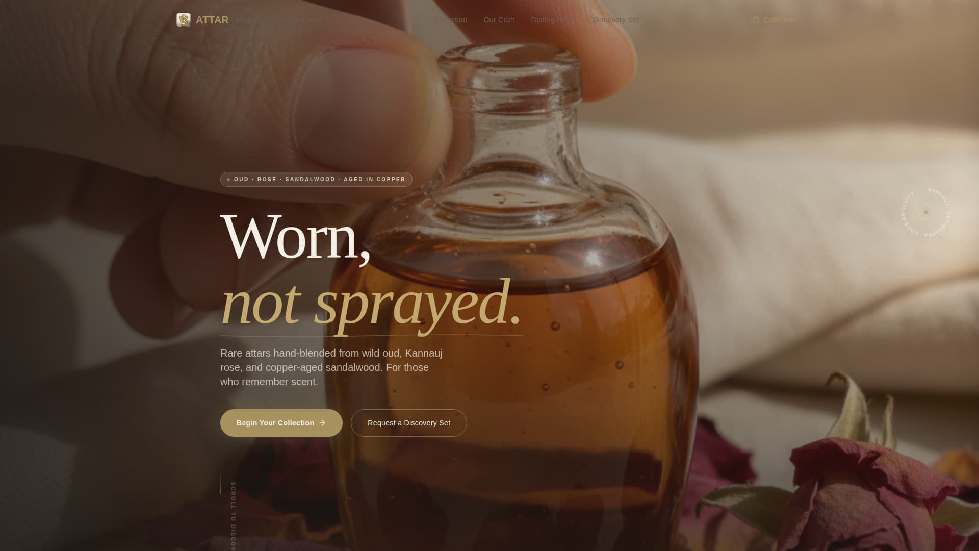 Attar - Artisan Fragrance Landing Page Template