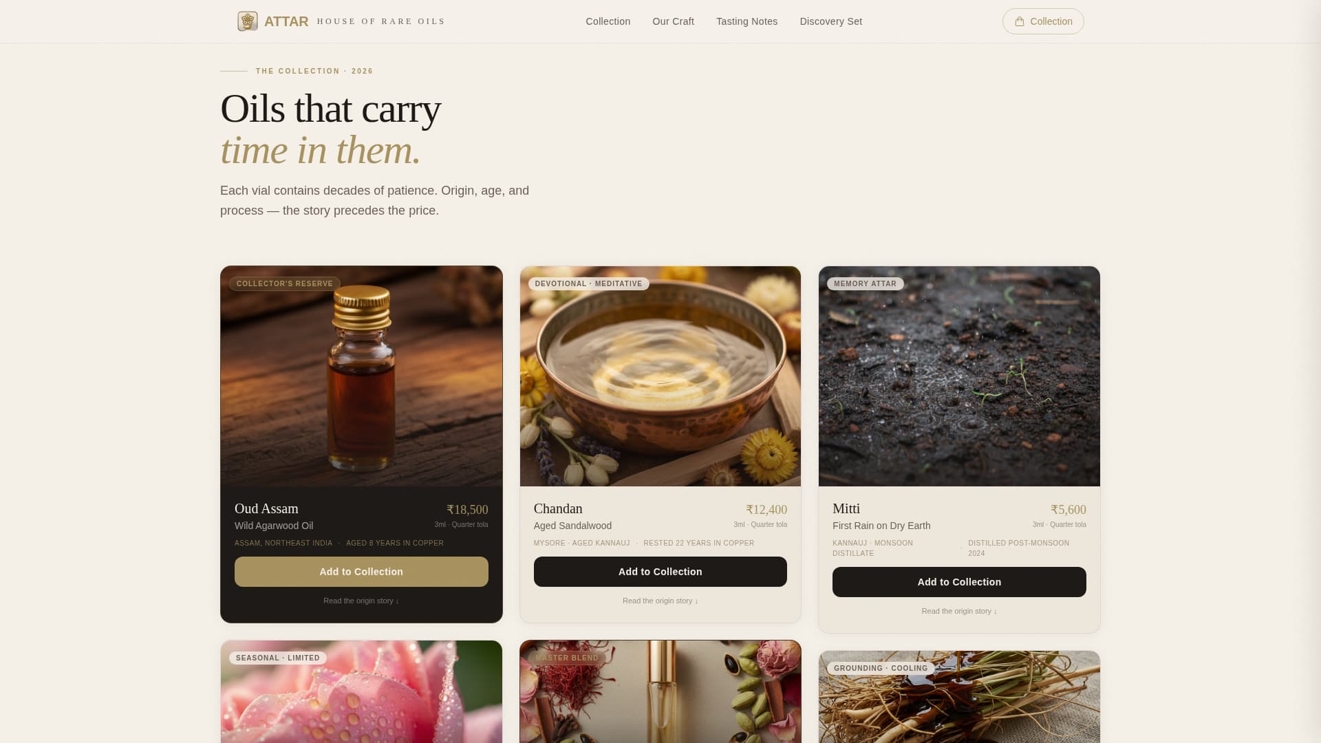 Attar - Artisan Fragrance Landing Page Template