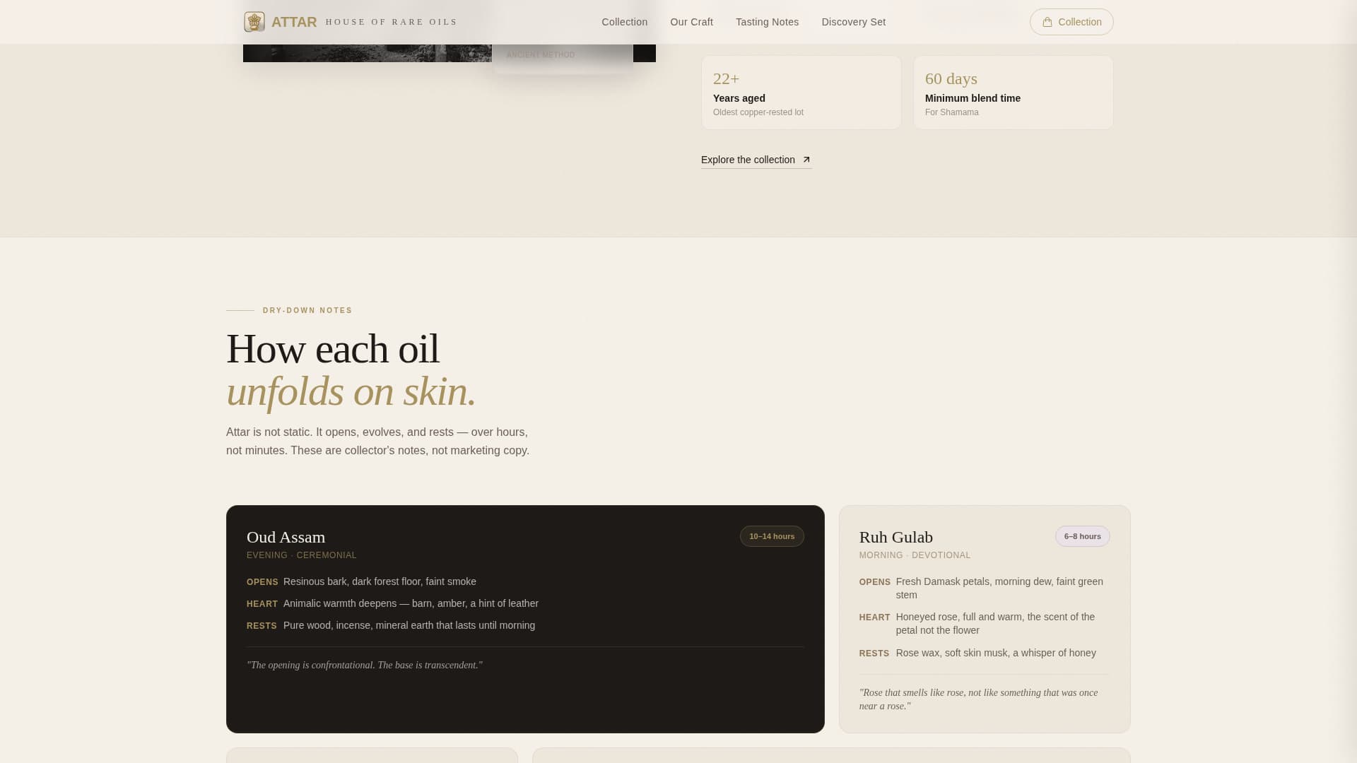 Attar - Artisan Fragrance Landing Page Template