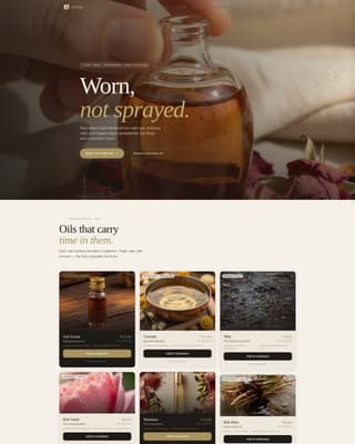 Attar - Artisan Fragrance Landing Page Template