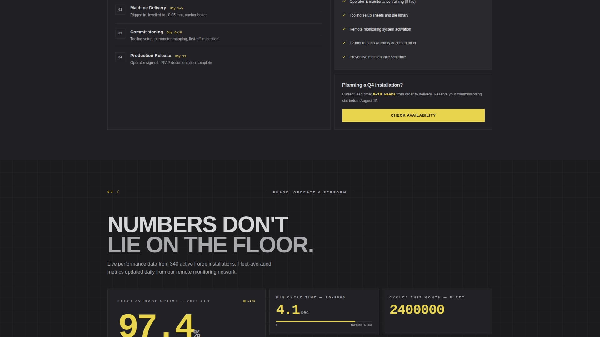 Forge — Elite Industrial Manufacturer Landing Page Template