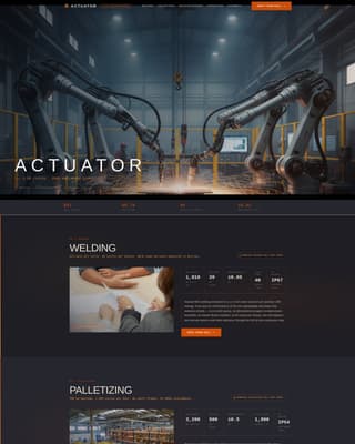 Actuator — Precision Industrial Robotics Landing Page Template