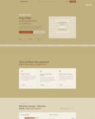 Mold - Precision Injectionmolding Landing Page Template