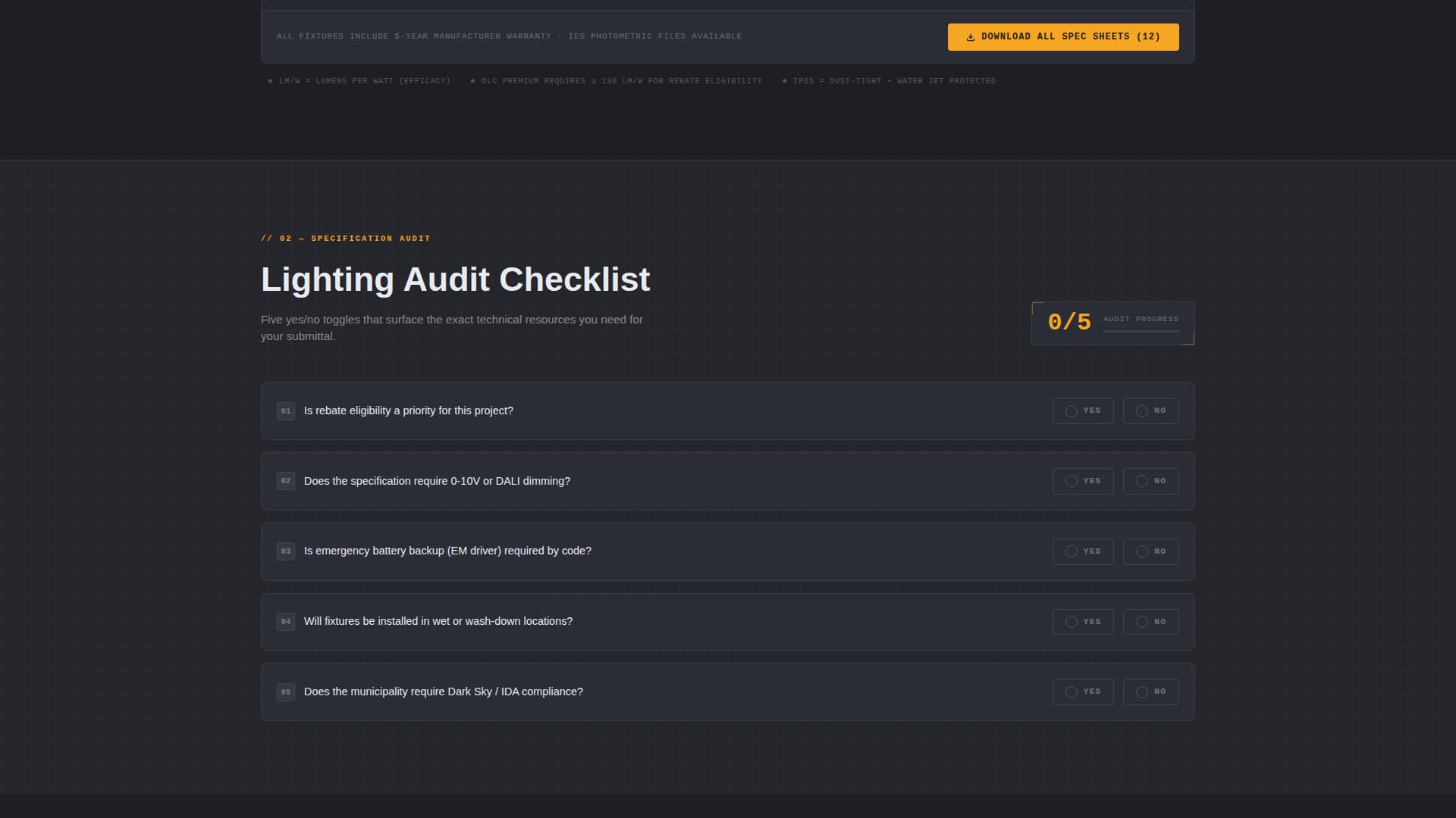 Lumen - Precision Lighting Landing Page Template