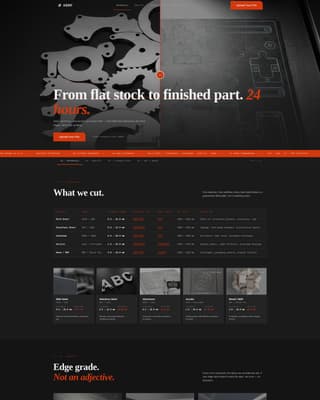 Kerf - Precision Lasercutting Landing Page Template