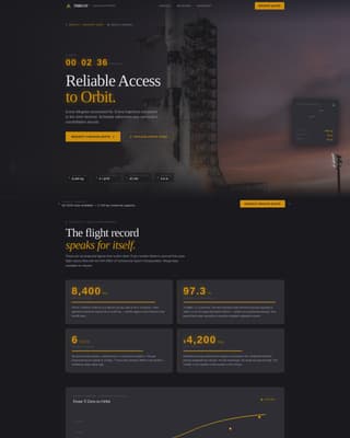 Thrust - Reliable Launchvehicle Landing Page Template