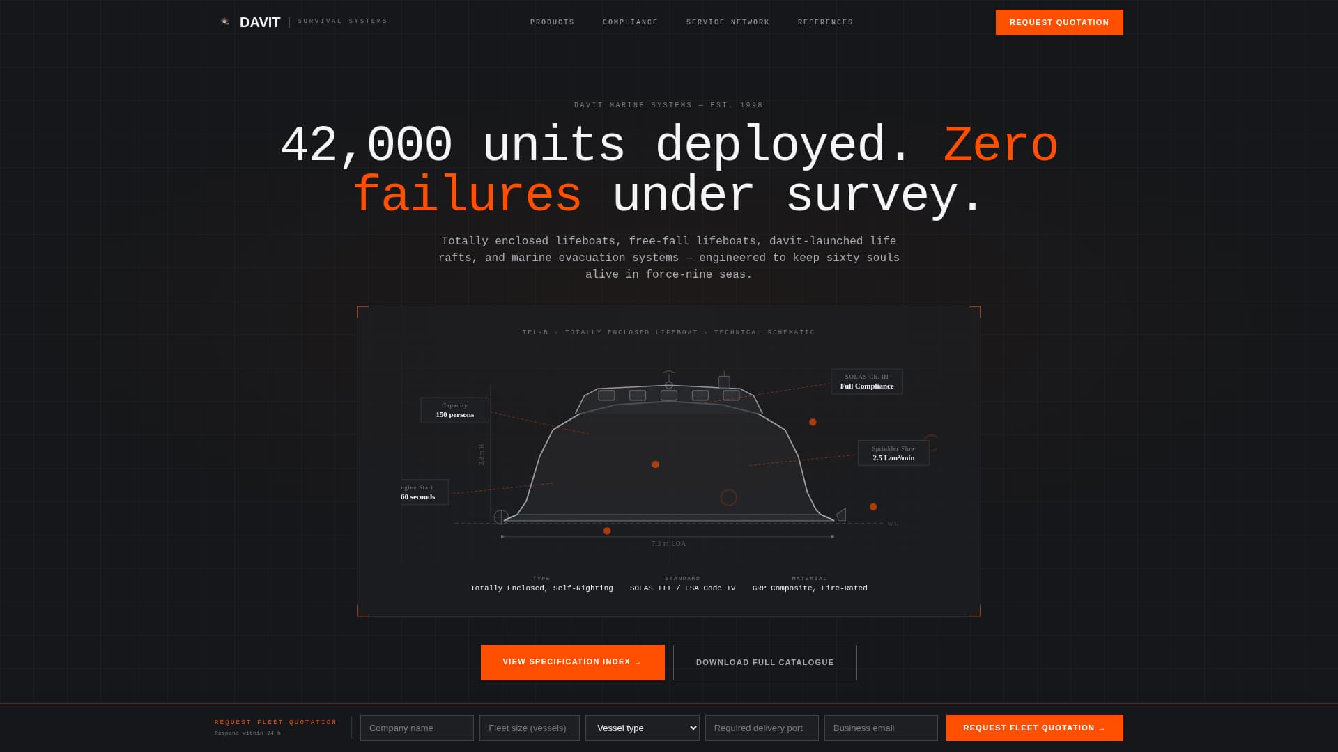 Davit - Precision Maritime Landing Page Template