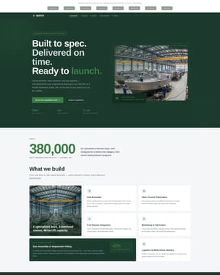 Berth - Precision Marinemanufacturing Landing Page Template
