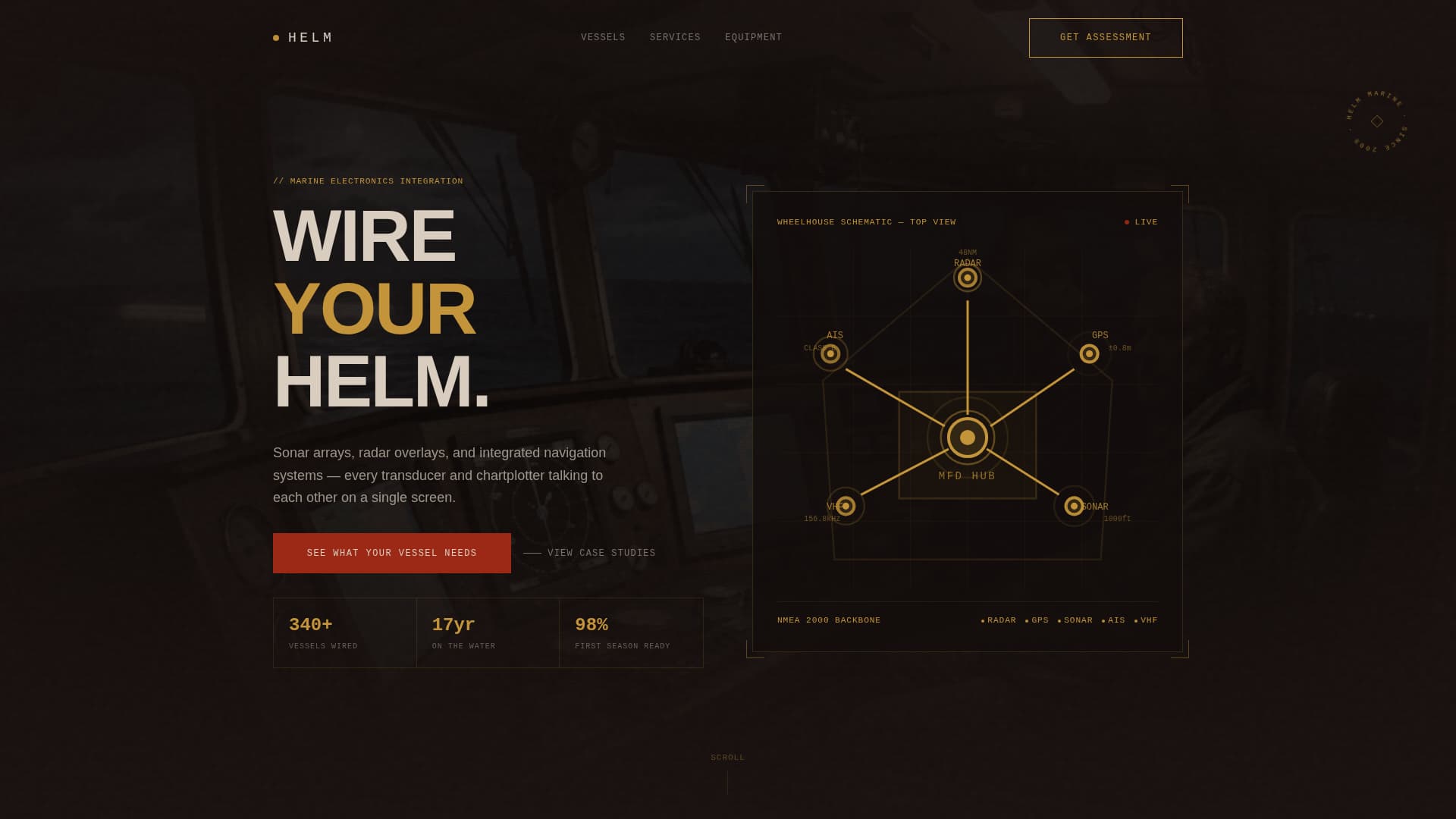 Helm - Precision Marineelectronics Landing Page Template