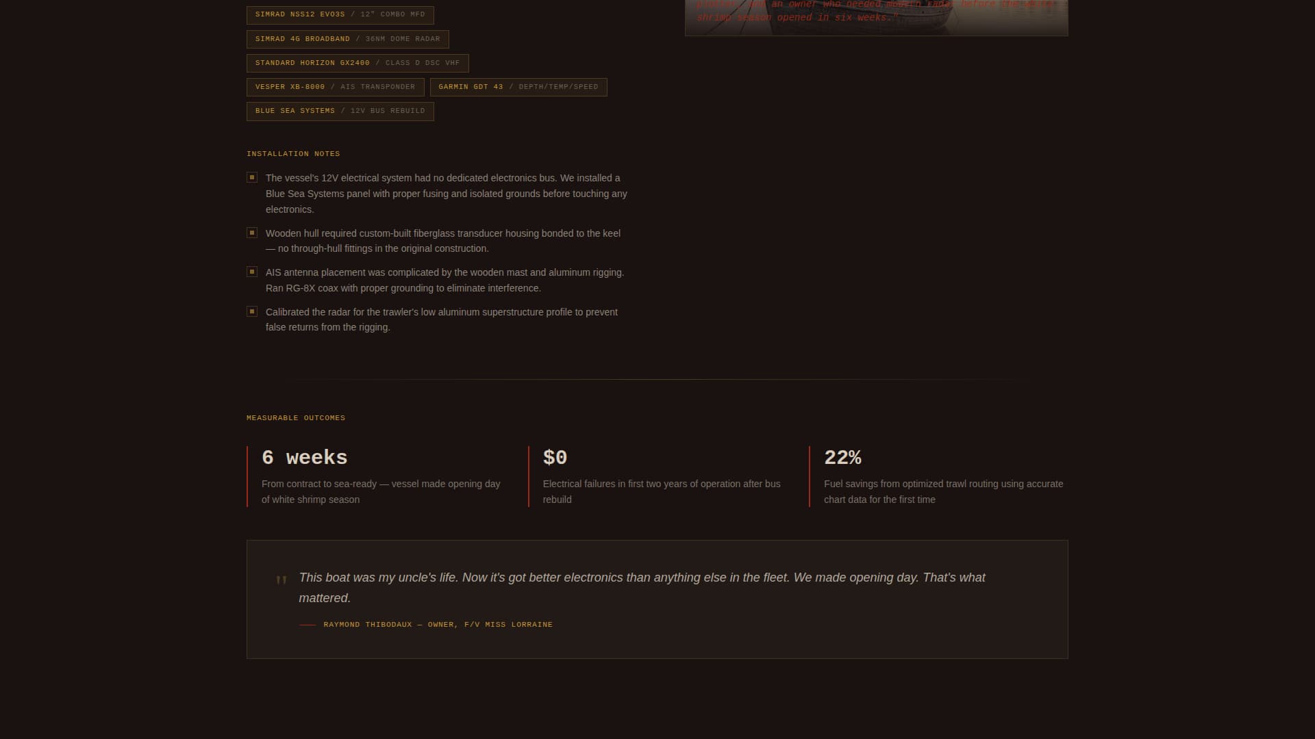 Helm - Precision Marineelectronics Landing Page Template