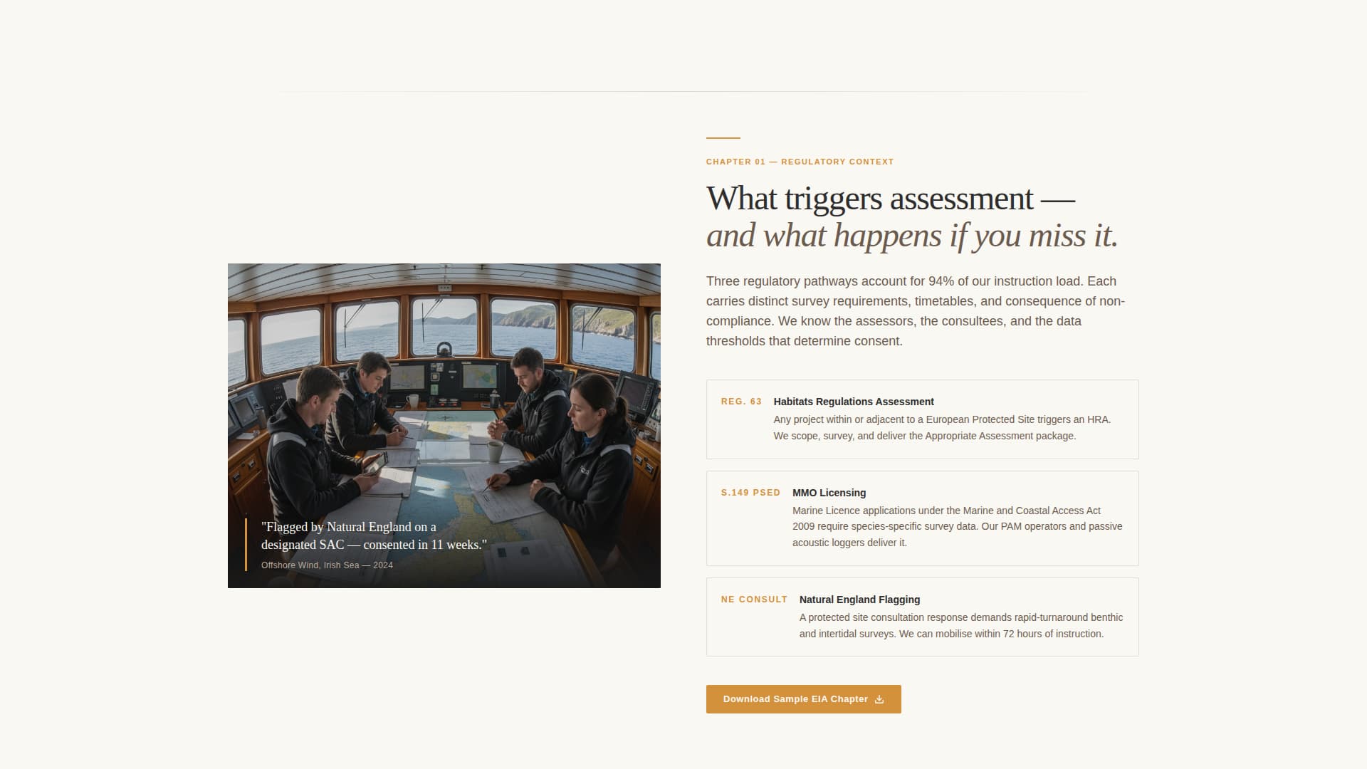 Fathom - Authoritative Marineconsulting Landing Page Template