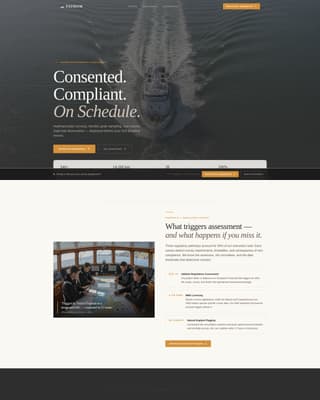 Fathom - Authoritative Marineconsulting Landing Page Template