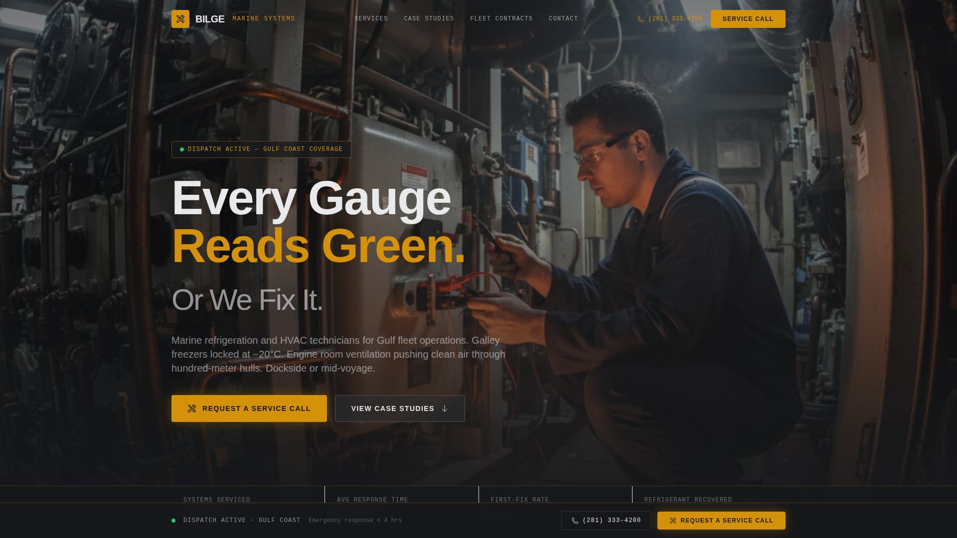 Bilge - Reliable Marine HVAC Landing Page Template