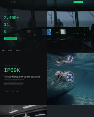 Helm - Precision Marinelighting Landing Page Template