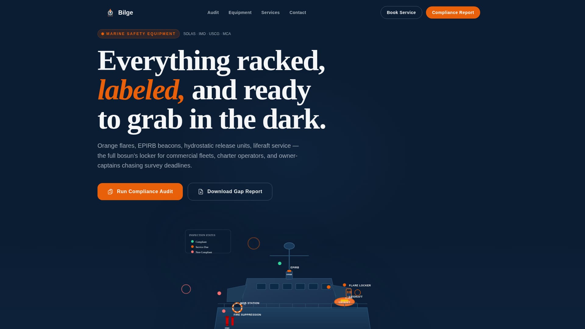 Bilge - Trusted Marinesafety Landing Page Template