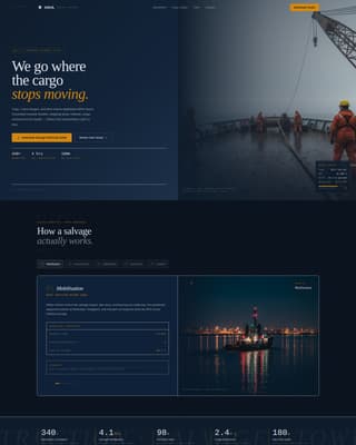 Haul - Authoritative Salvage Landing Page Template