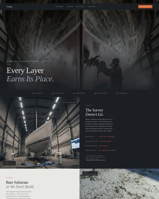 Fairing - Precision Marinefinishing Landing Page Template