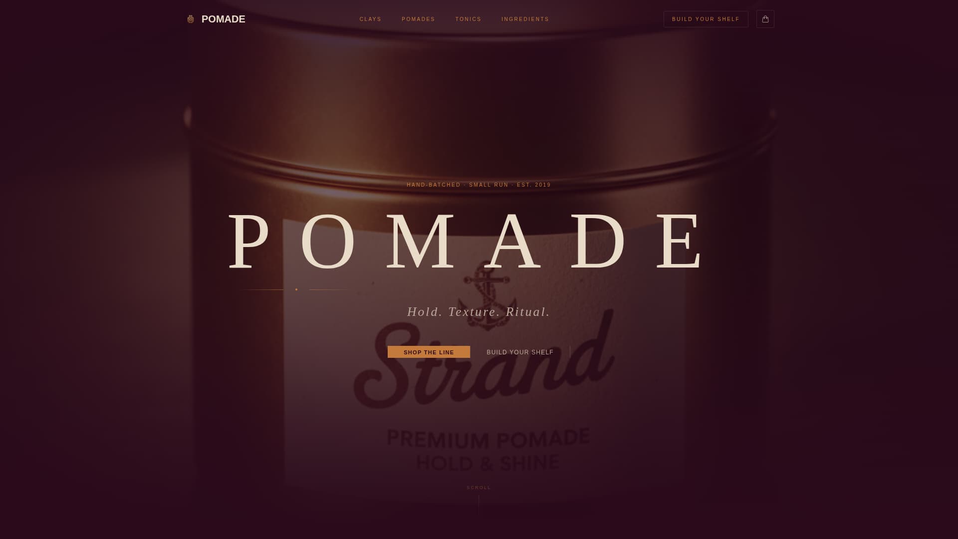 Pomade - Artisan Grooming Landing Page Template