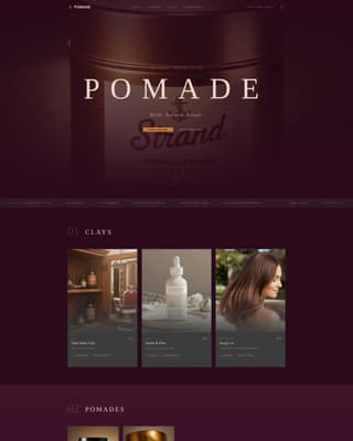 Pomade - Artisan Grooming Landing Page Template