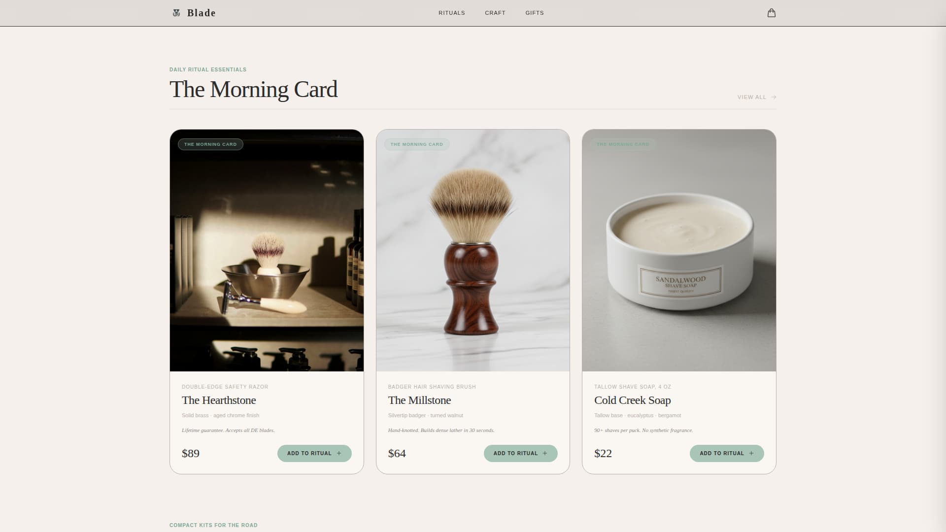 Blade - Refined Grooming Landing Page Template