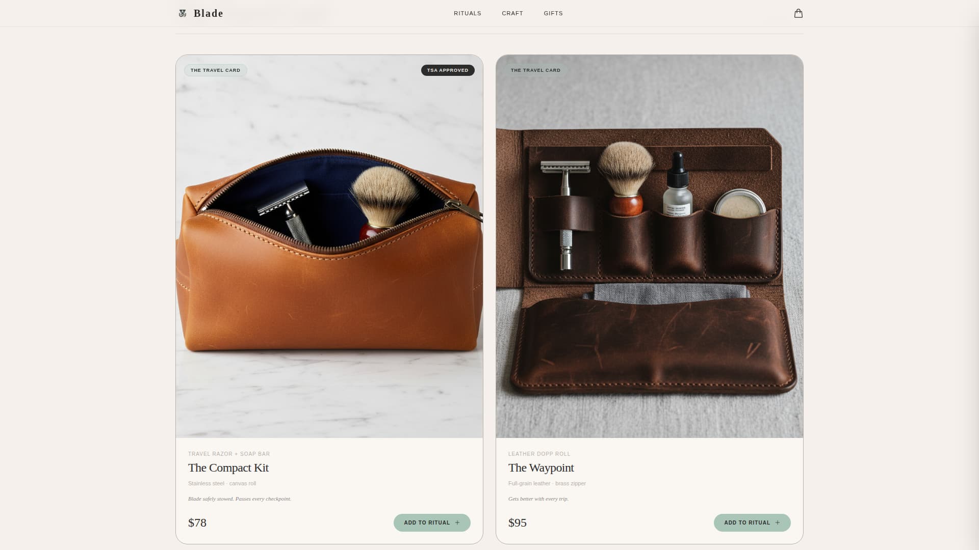Blade - Refined Grooming Landing Page Template