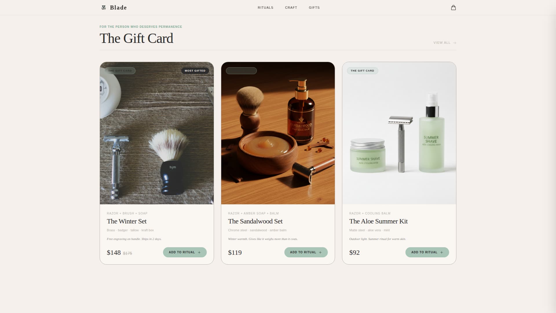 Blade - Refined Grooming Landing Page Template