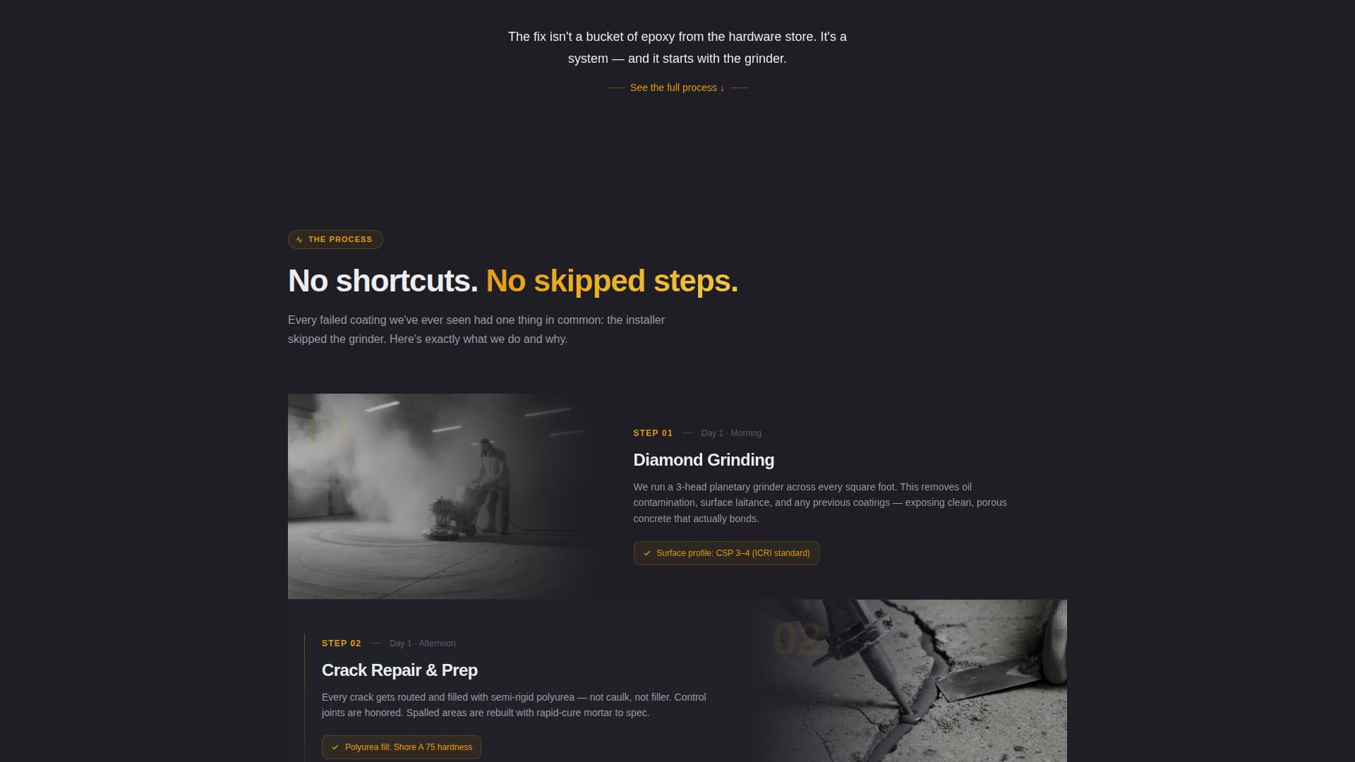 Slab - Precision Flooring Landing Page Template