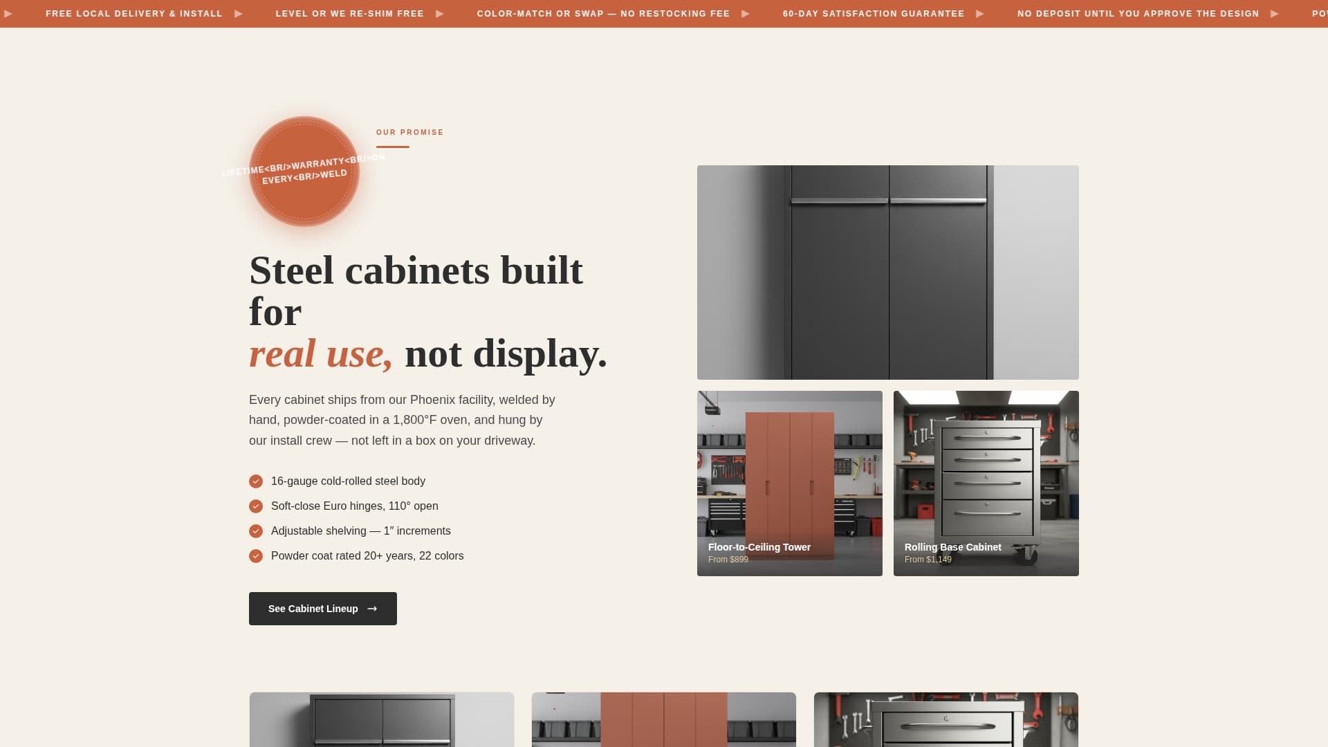 Workbench - Ironclad Garage Landing Page Template