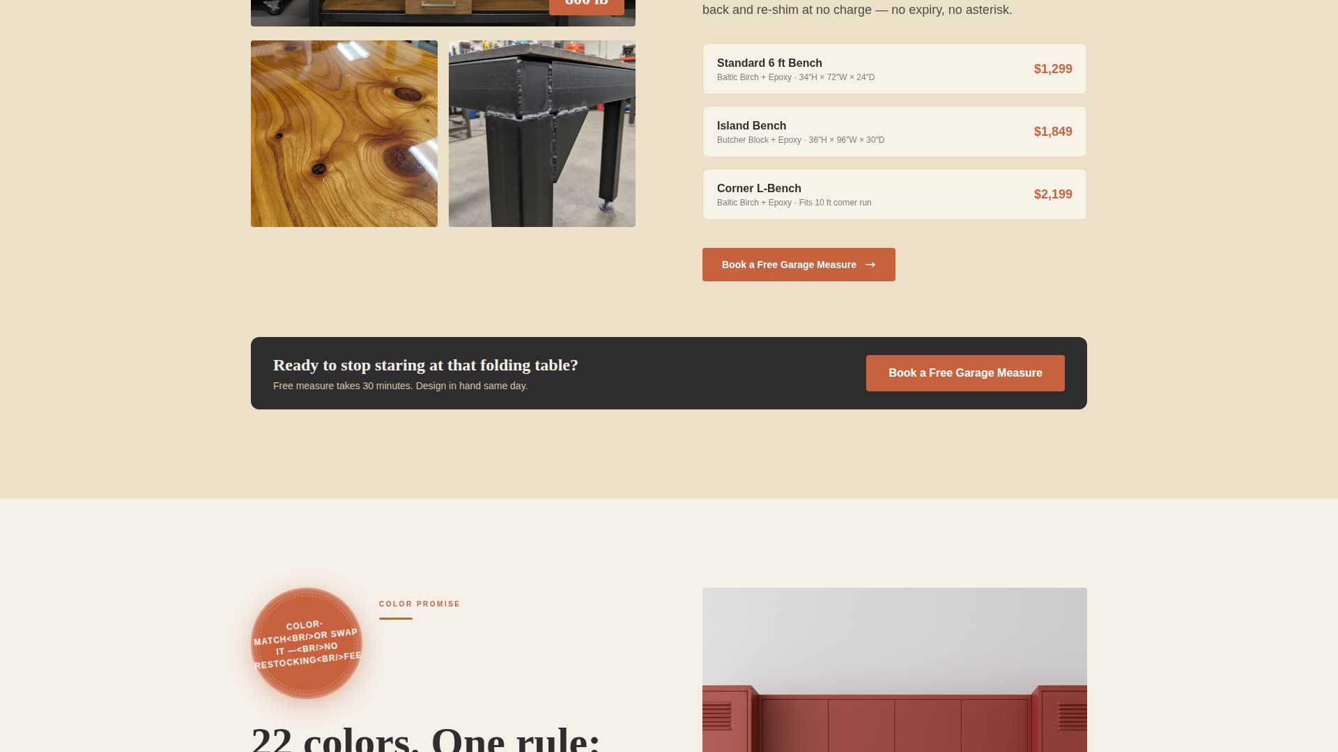Workbench - Ironclad Garage Landing Page Template