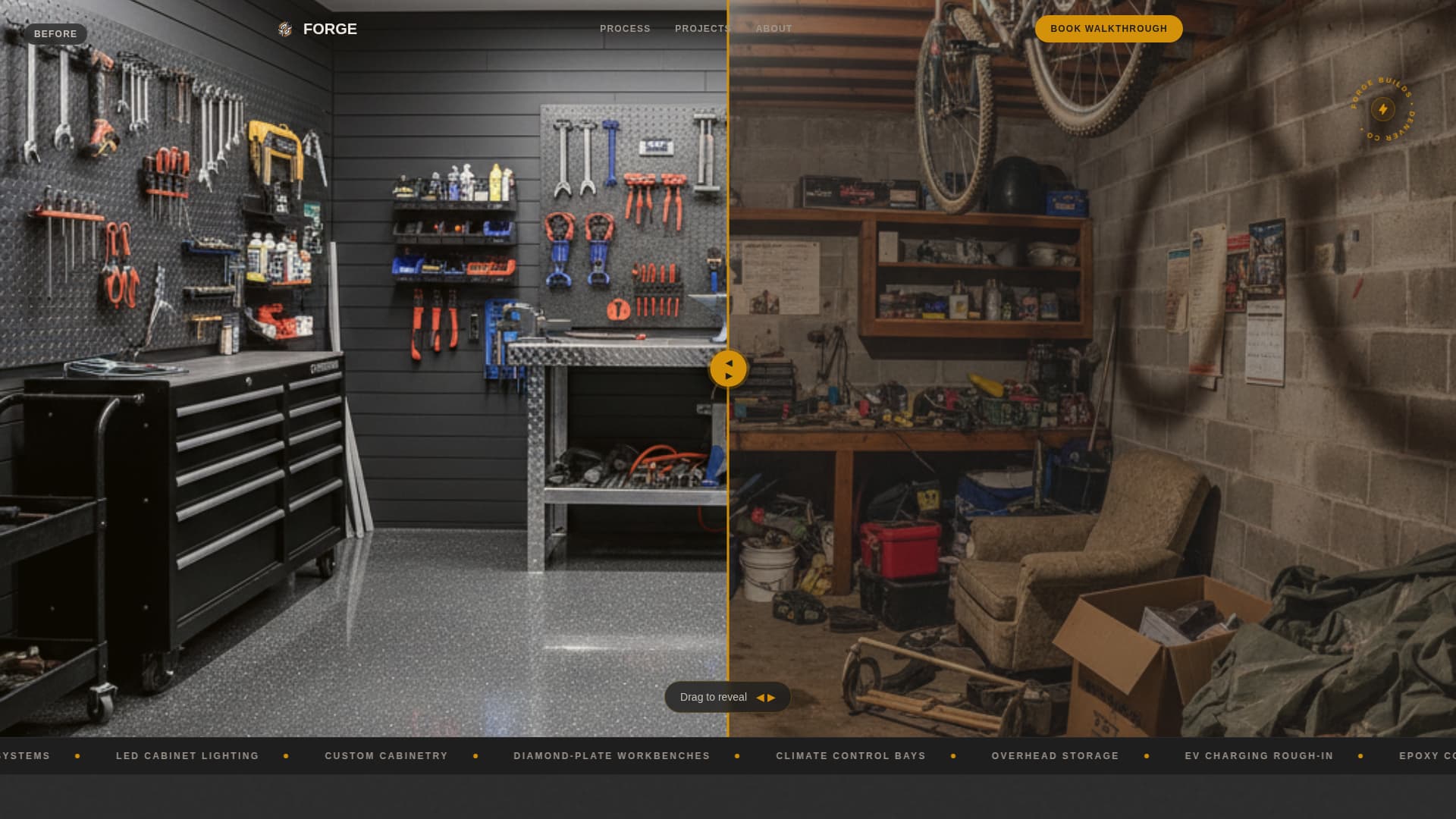 Forge - Industrial Garagerenovation Landing Page Template