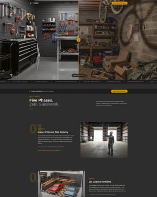 Forge - Industrial Garagerenovation Landing Page Template
