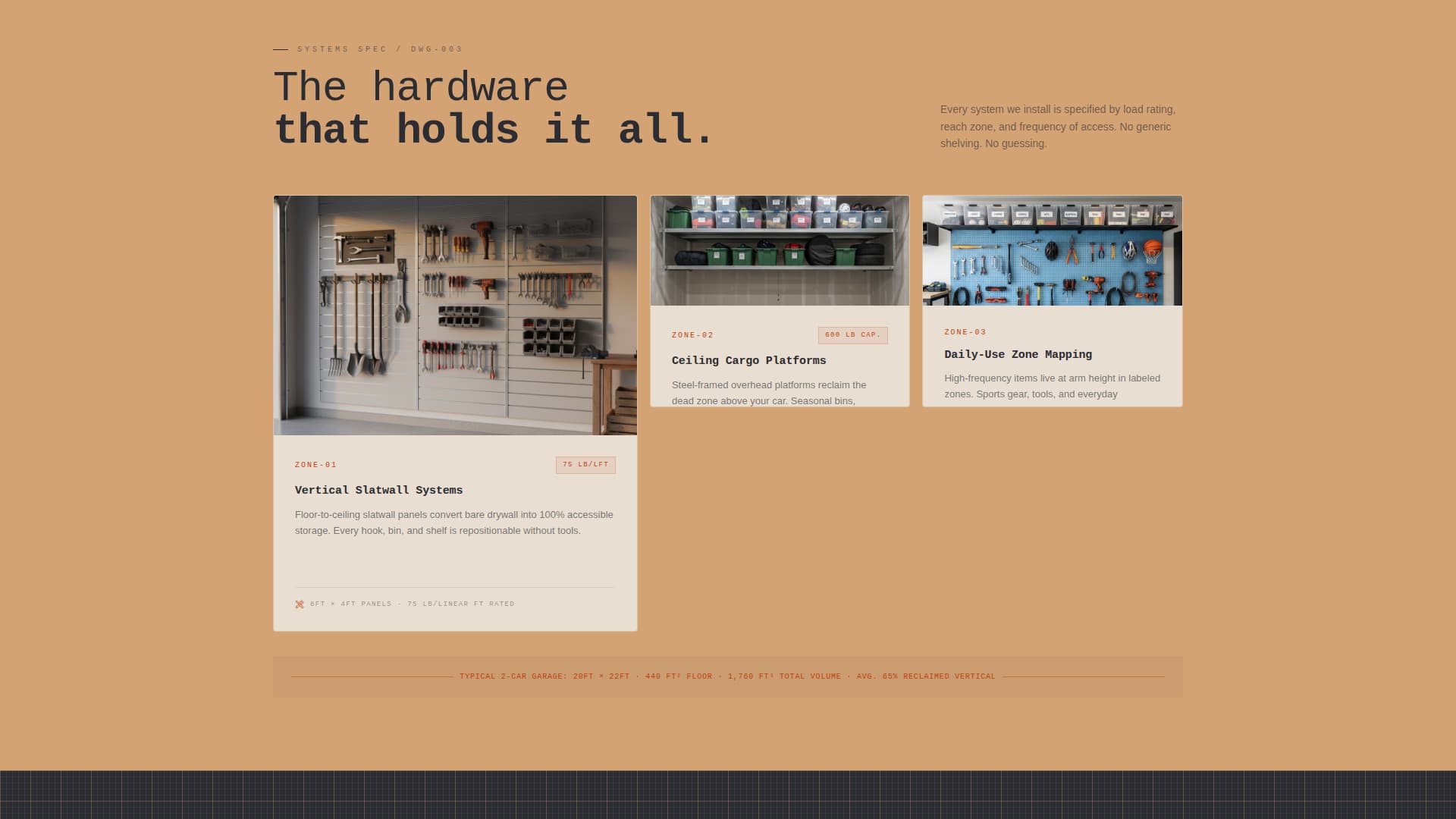 Racked - Precision Garageorganizer Landing Page Template