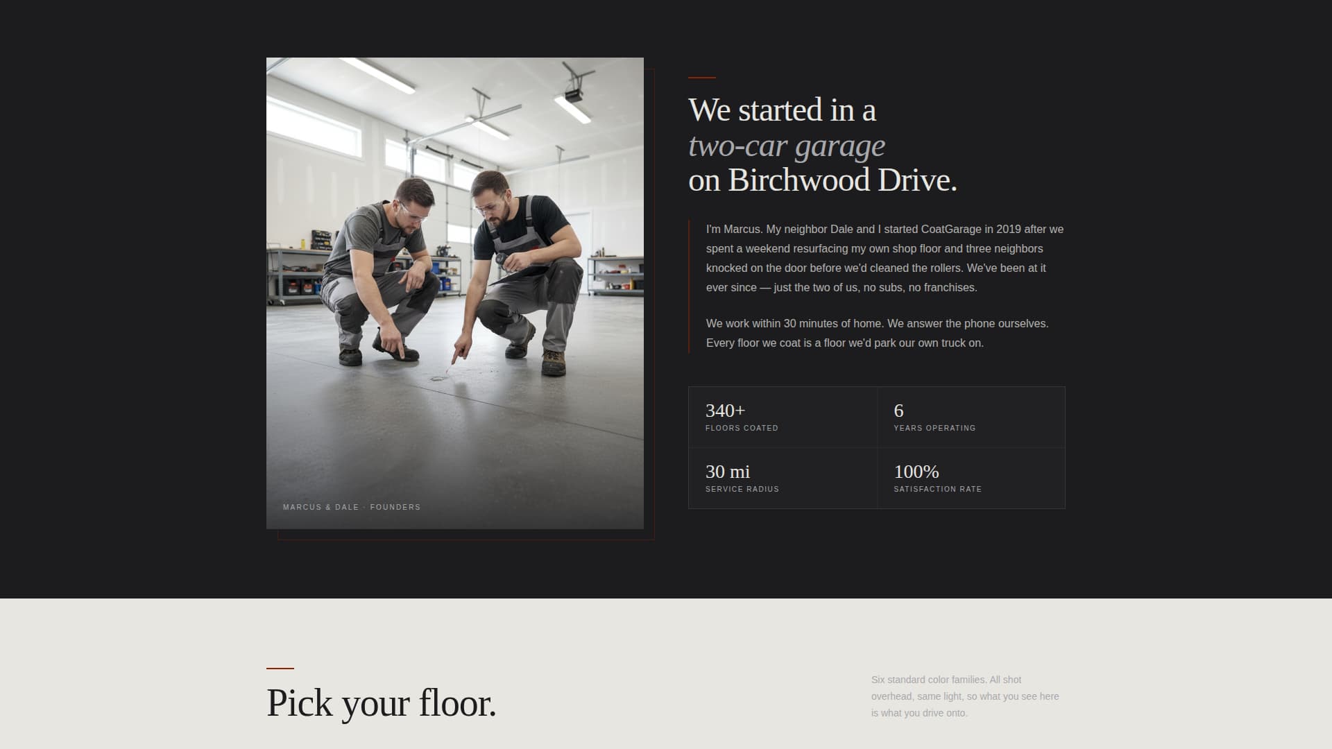 Coat - Gleaming Garage Landing Page Template