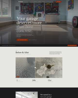Coat - Gleaming Garage Landing Page Template