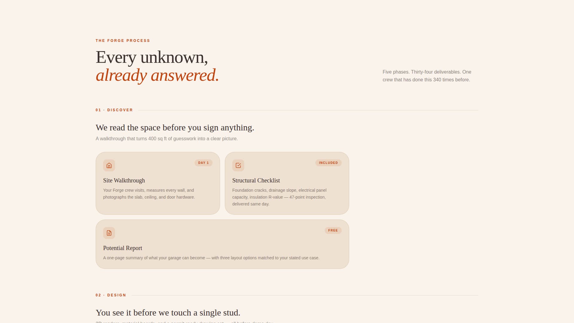 Forge - Transformative Garageremodeling Landing Page Template