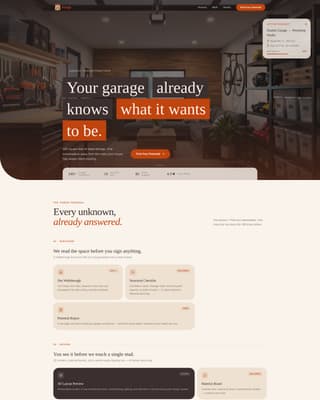 Forge - Transformative Garageremodeling Landing Page Template