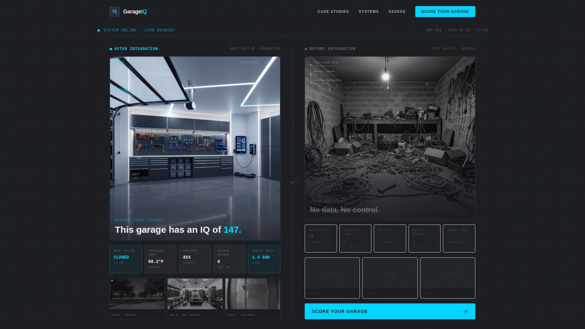 Garageiq - Precision Smarthome Landing Page Template