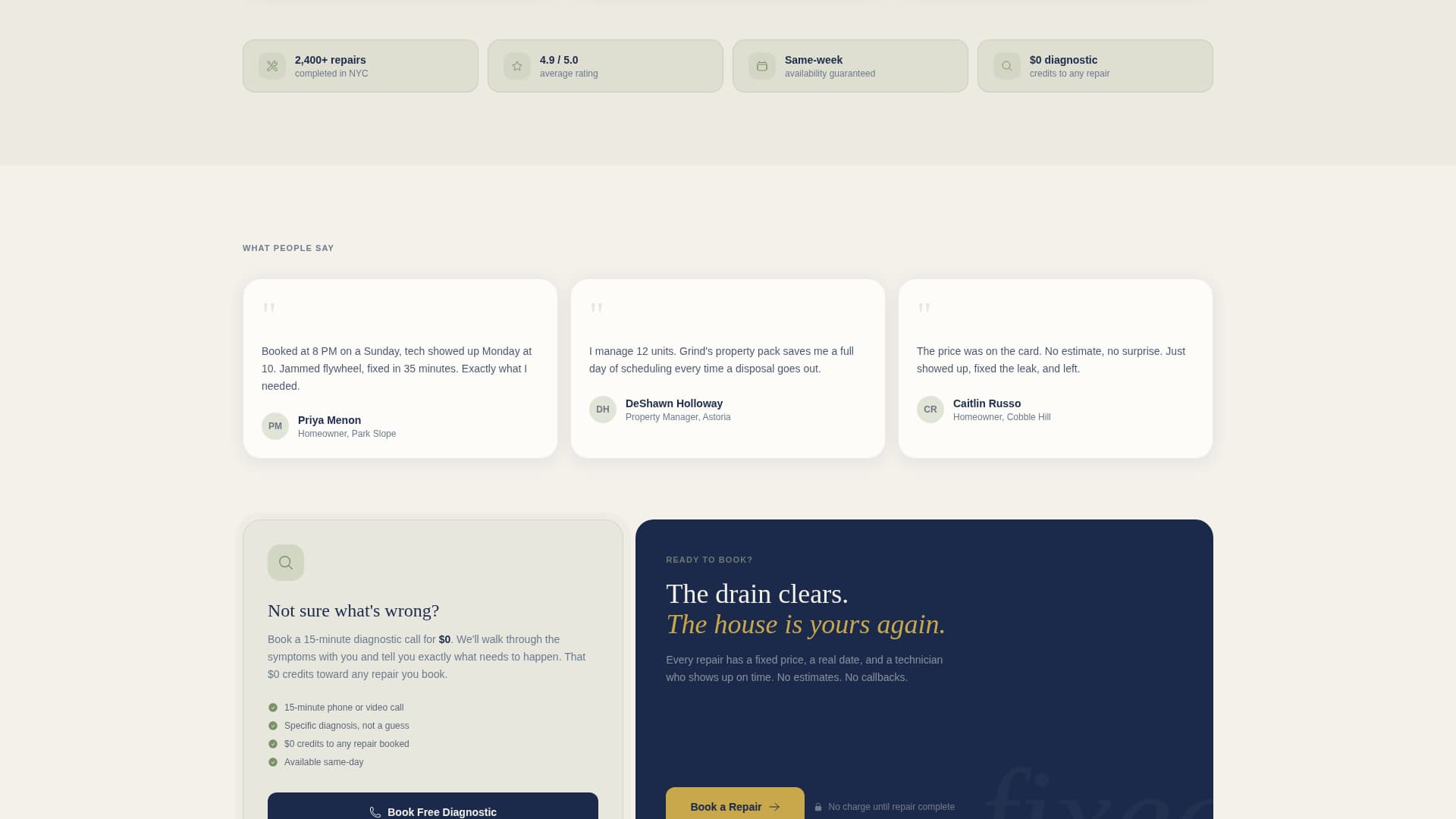 Grind - Trusted Disposalrepair Landing Page Template