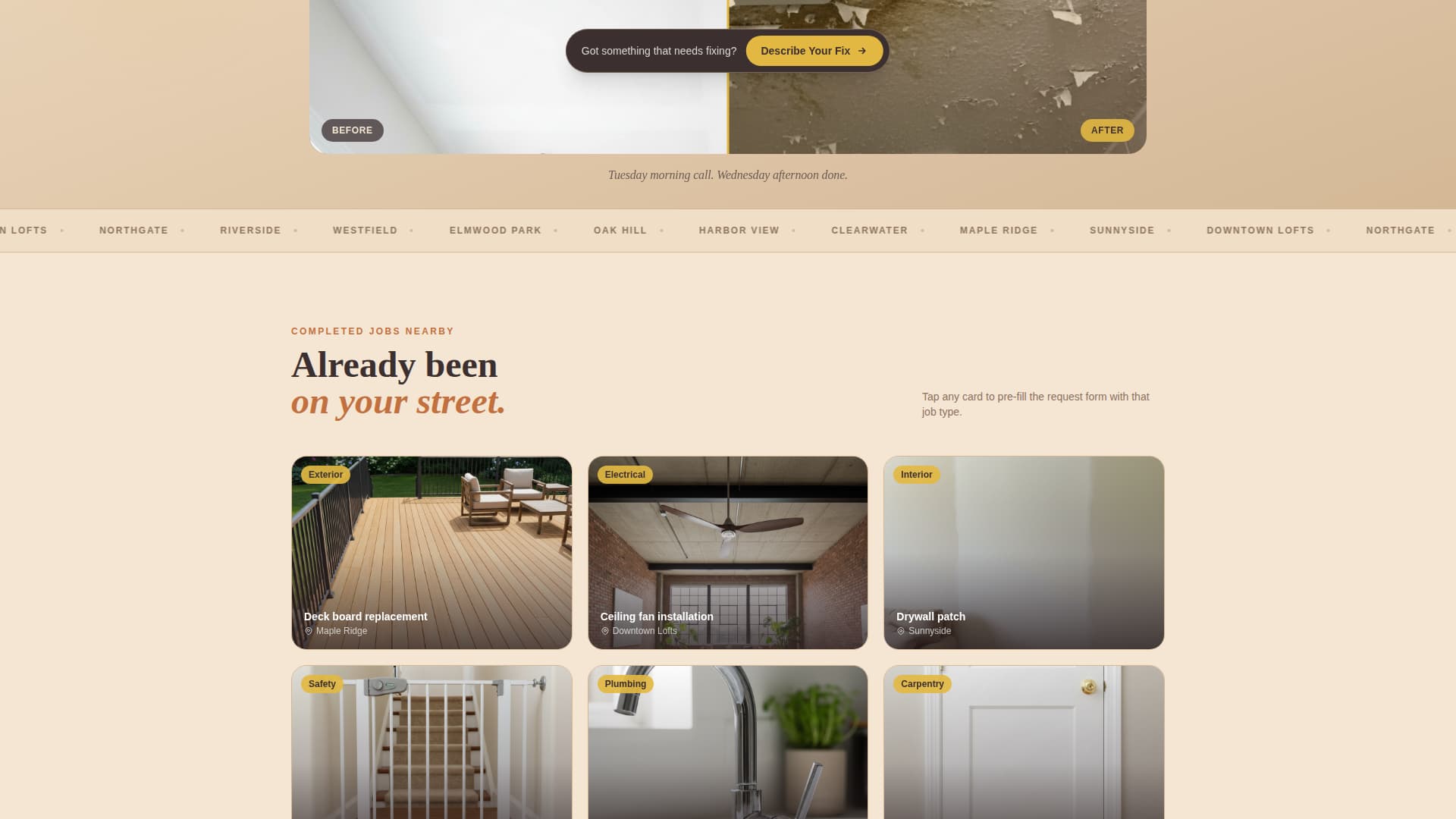 Fixr — Trusted DIY Solutions Landing Page Template